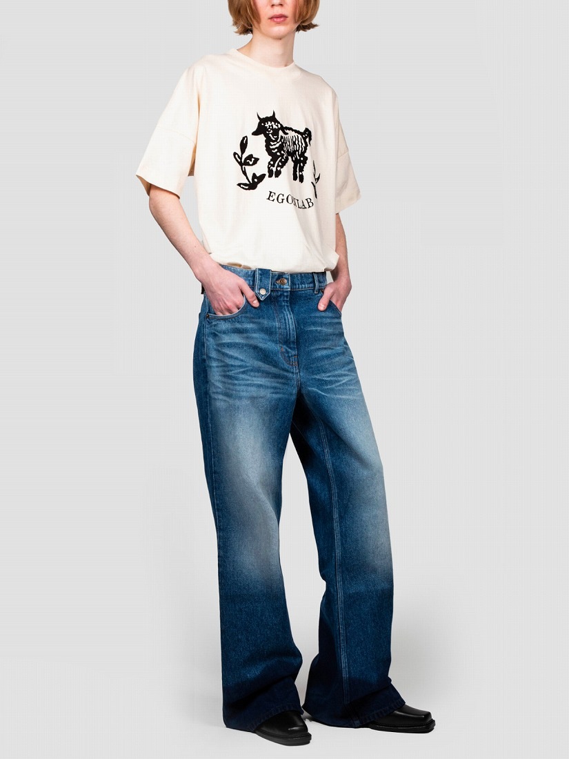 パンツ EGONlab samy wide leg jeans S SAMY WIDE LEG JEANS – EGONLAB