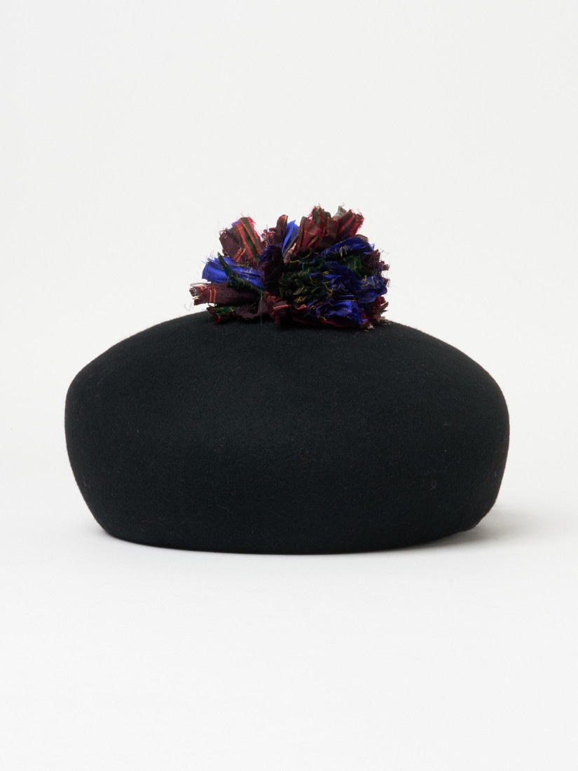 新品　未使用　メアリーマグダレン　ベレー帽　帽子　ネイビー　濃紺　コサージュ Claudia Schulz》ベレー帽 Sylver（ハット）｜H.P.FRANCE公式サイト