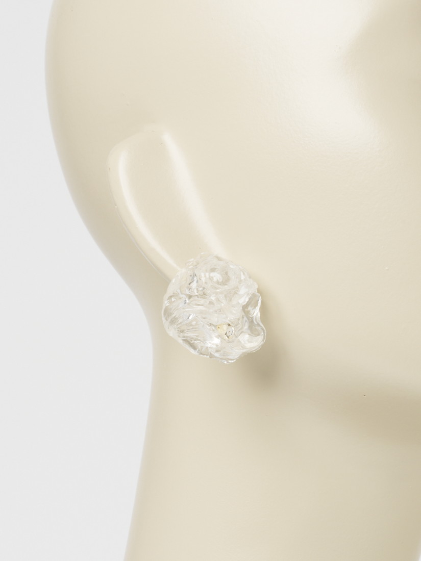 YAN JIANG STUDIO》WRAP THE ZIRCON - transparent（ピアス）｜H.P.