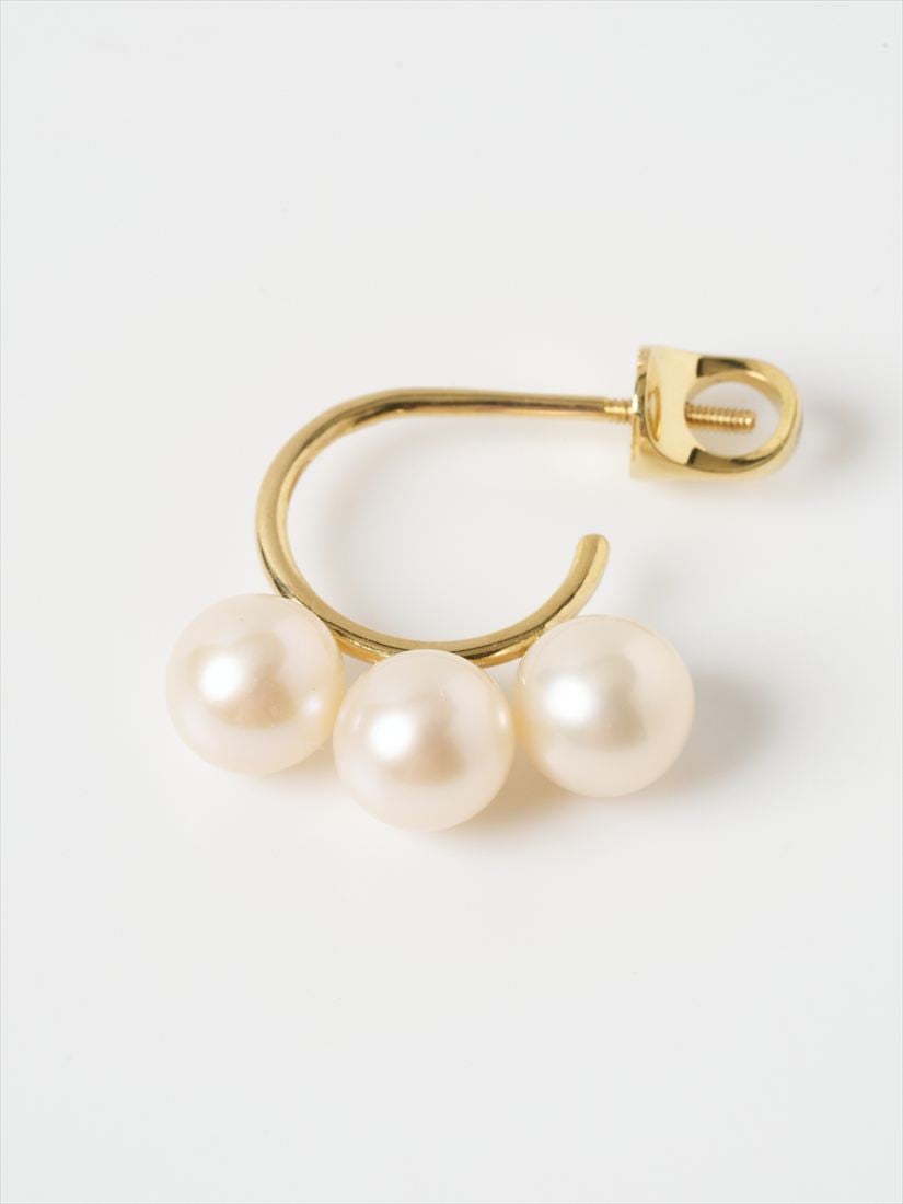 H型デザイン ホワイト ゴールド ピアス(片耳用) LERA TREYGER》シングルピアス（片耳）n 10（ピアス）｜H.P.FRANCE公式