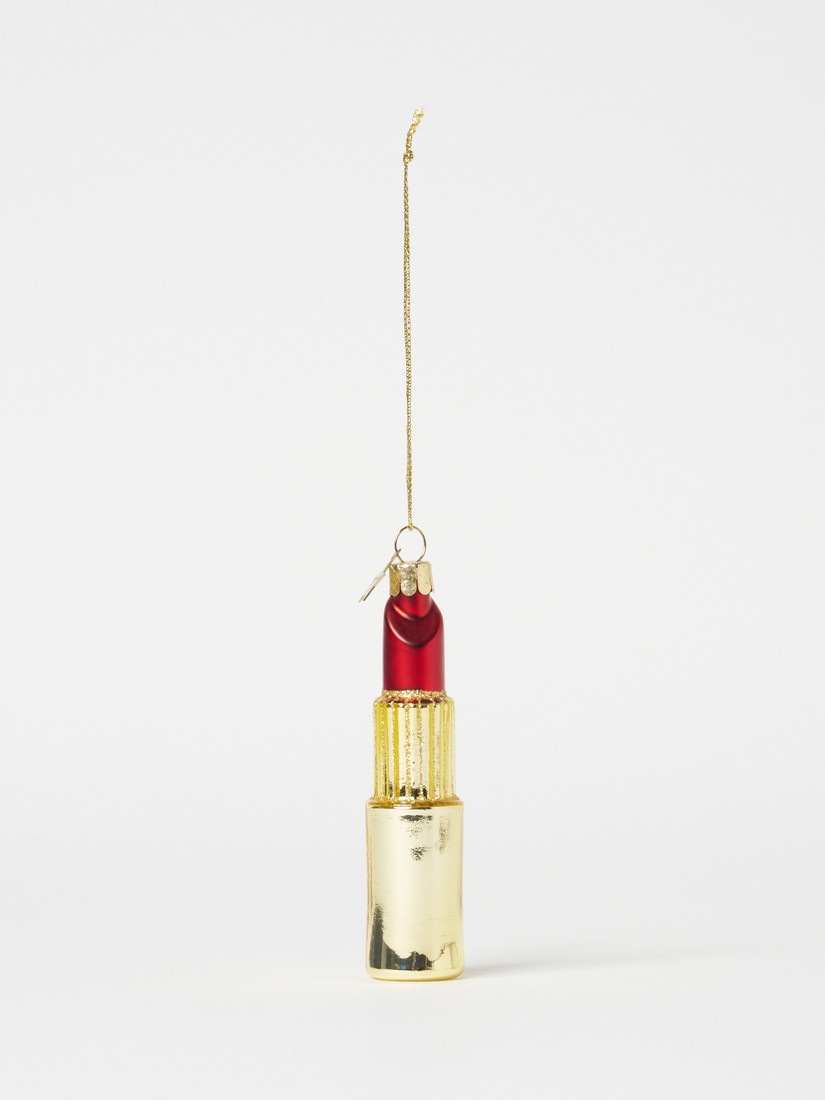 VONDELS》オーナメント shiny gold/ matt red pink lipstick