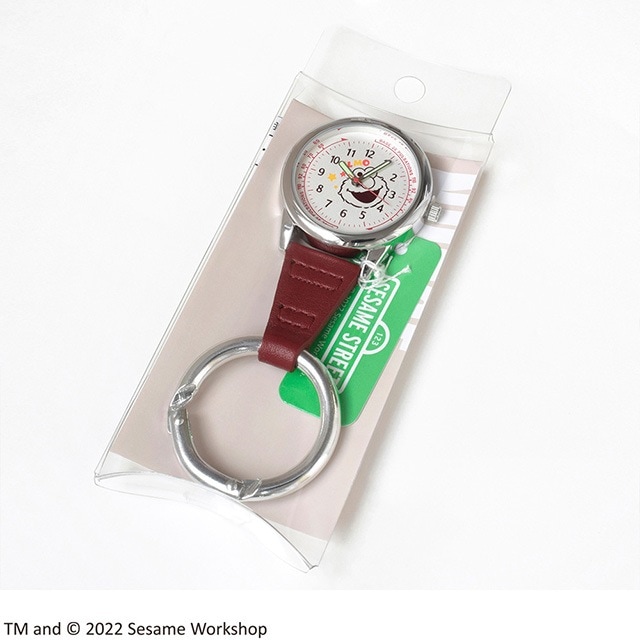 メール便3個まで可能＞セサミストリート カラビナ付きウォッチ（蓄光