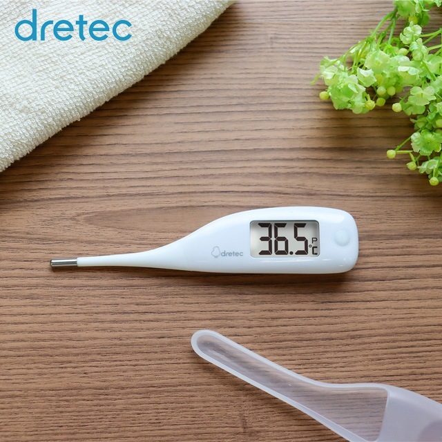 メール便1個まで可能＞電子体温計 TO-204WT ホワイト ドリテック