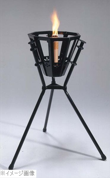 民芸工房鉄石 かがり火 松明台 灯油式 小型 分解可能 たいまつ 阿蘇