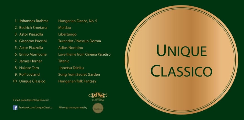 ３Unique Classico（ユニーククラシコ）オリジナルCD全10曲