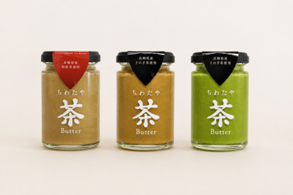 ちわたや茶バター（抹茶･焙じ茶･和紅茶 3本セット）/ご自宅配送不可