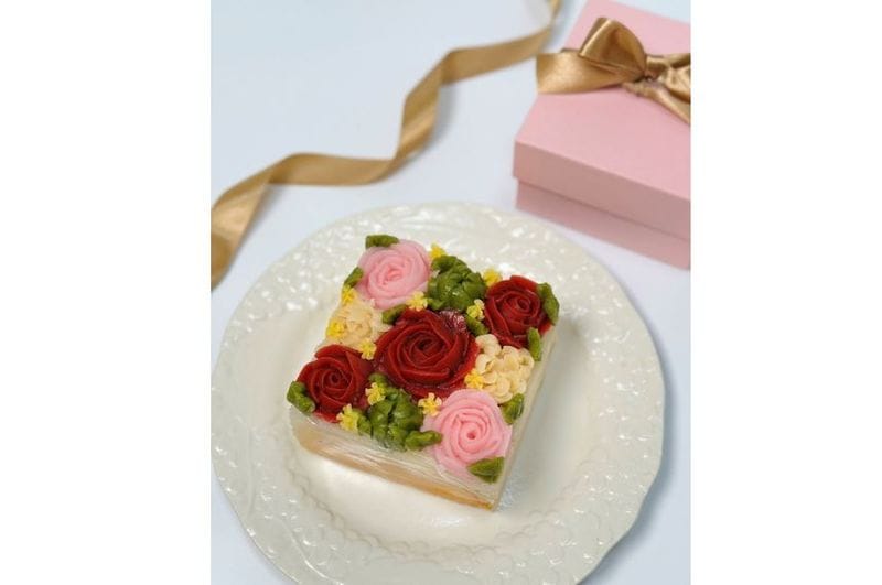 【atelier A】あんフラワーケーキボックス/ご自宅配送不可