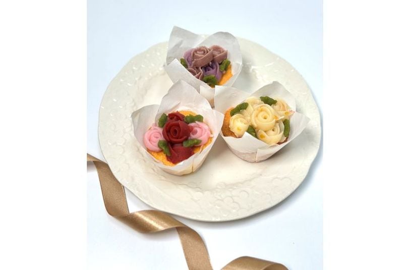 【atelier A】花束カップケーキ 3個セット/ご自宅配送不可