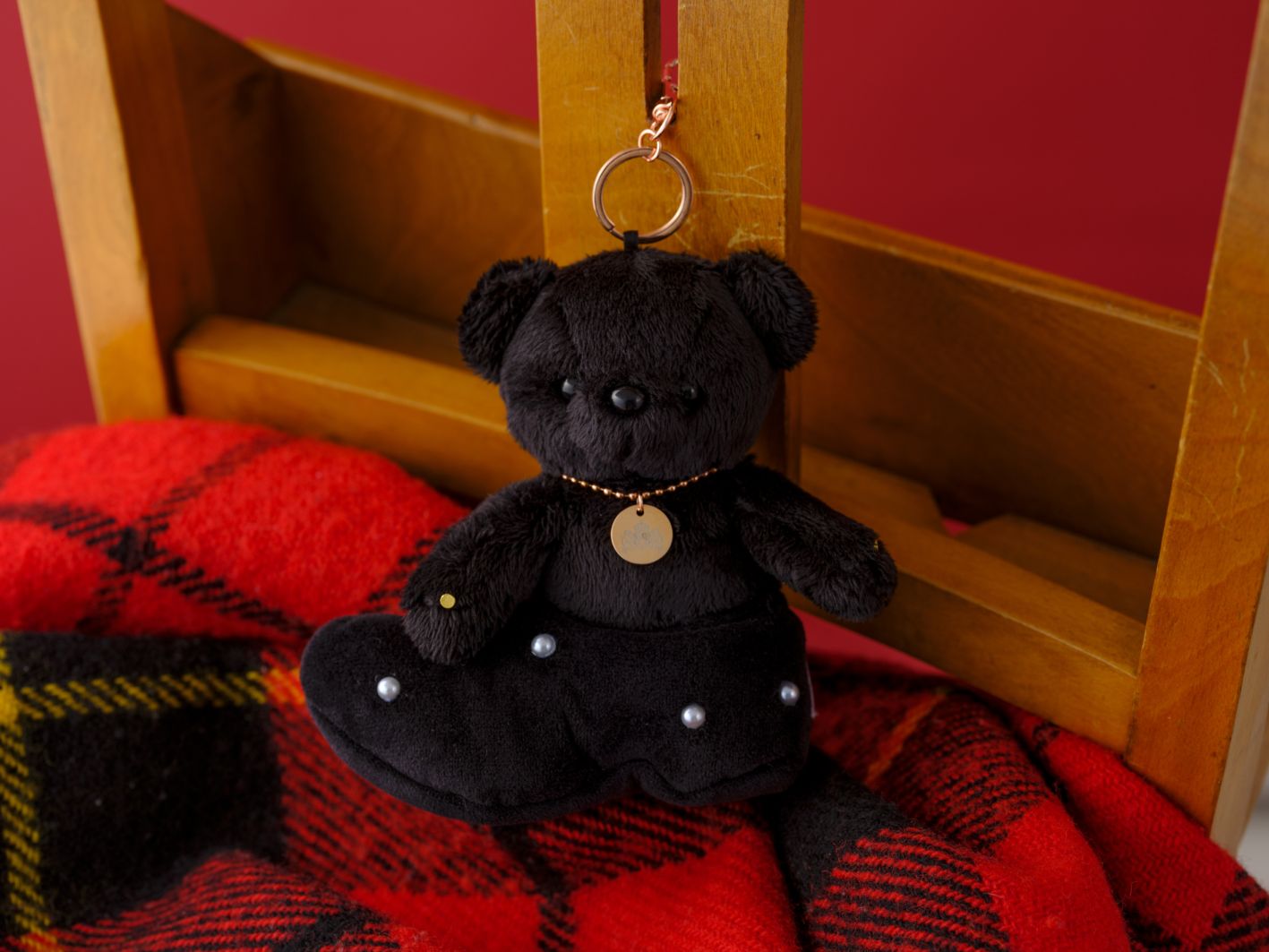 新商品】マスコットキーチェーン ベア ブラック Fluffy Noir