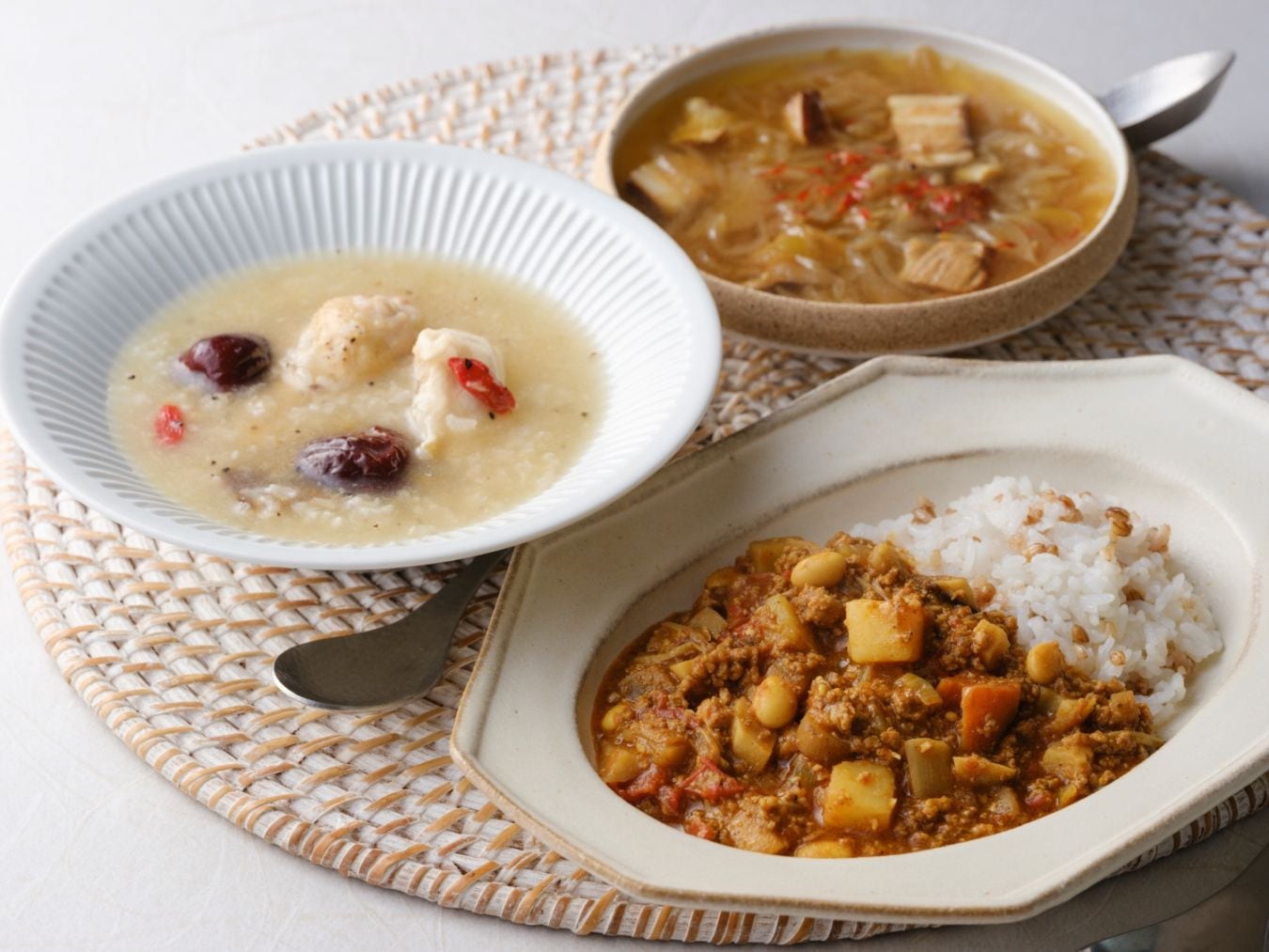 【うぶすな】滋養スープ＆カレー 3食セット/ご自宅配送不可