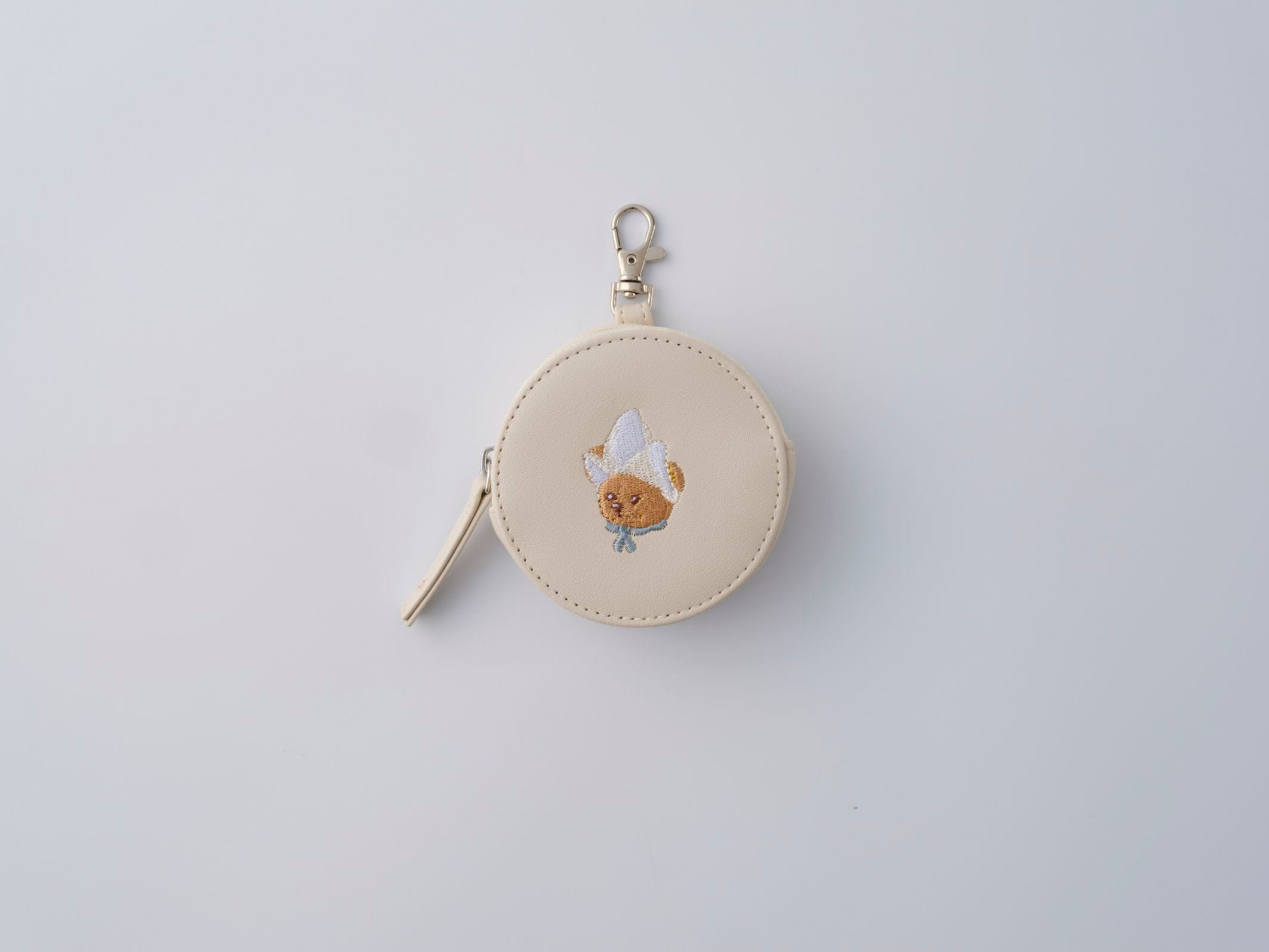 【新商品】ラウンドミニポーチ ホワイト　Holland bear