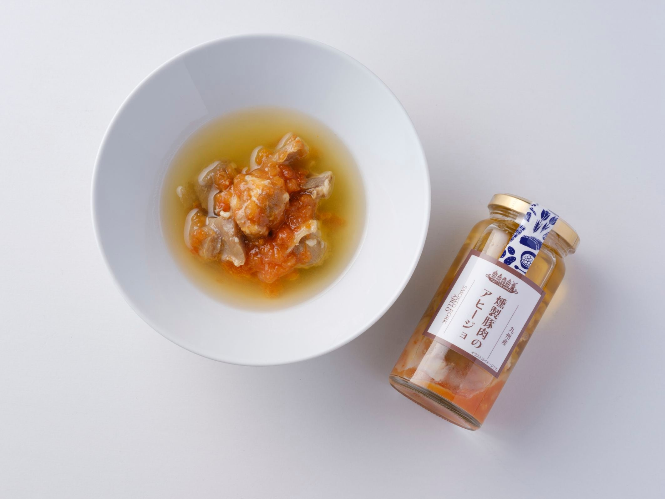 【Keuken ten Bosch】 燻製豚肉のアヒージョ