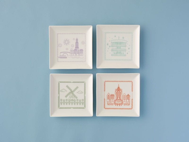 【新商品】景観正角皿 （12.5×12.5）