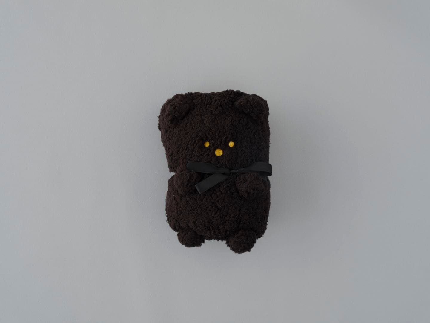 【新商品】くるくるぬいぐるみブランケット　ブラック