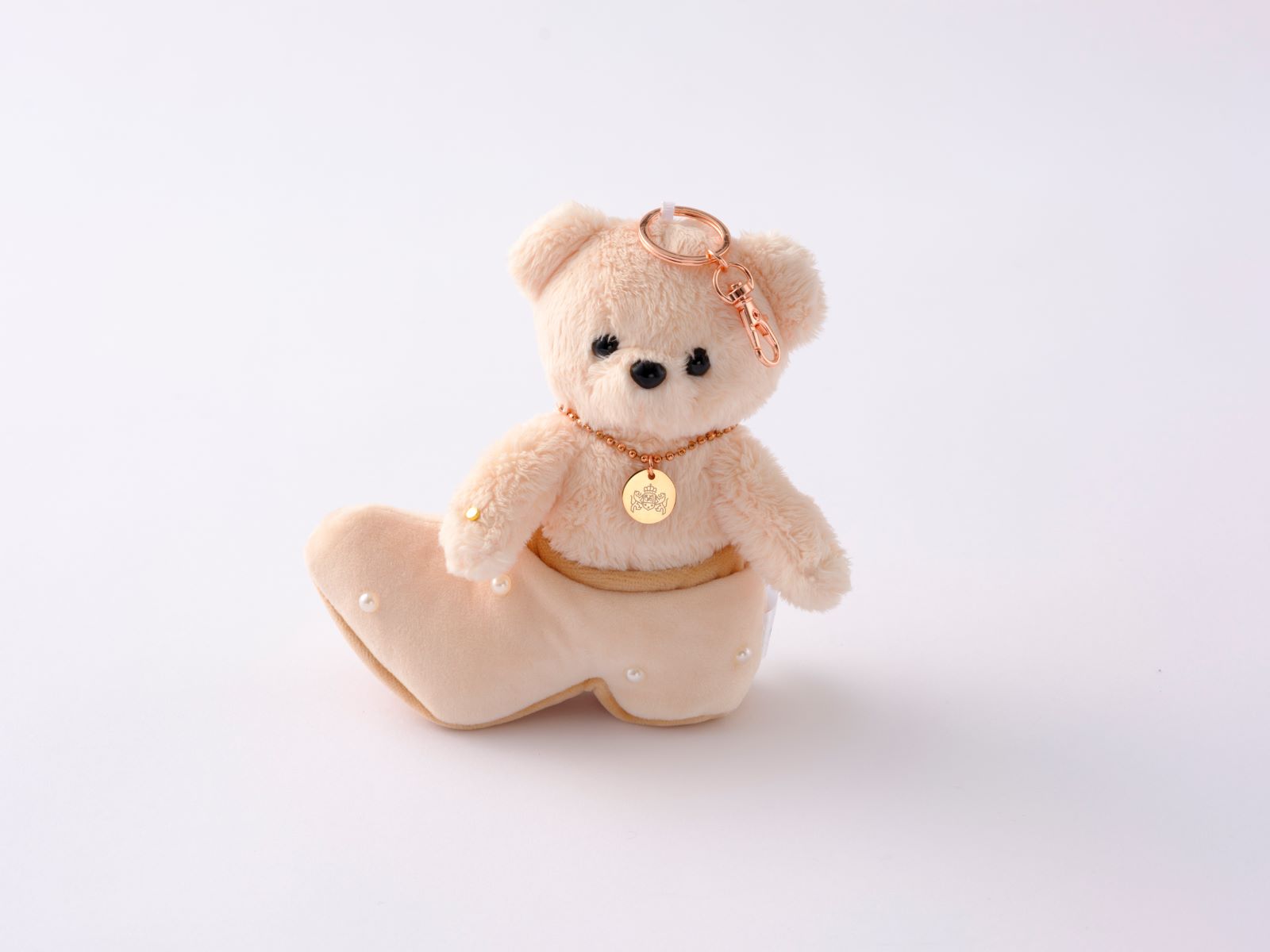 【新商品】マスコットキーチェン ベア ホワイト Fluffy Noir(フラッフィーノワール) 商品画像