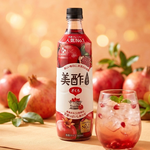 [CJ] 美酢 ミチョ ザクロ味 ざくろ / 800ml みちょ 桃味 健康酢 お酢ドリンク 飲む酢 100%果実発酵