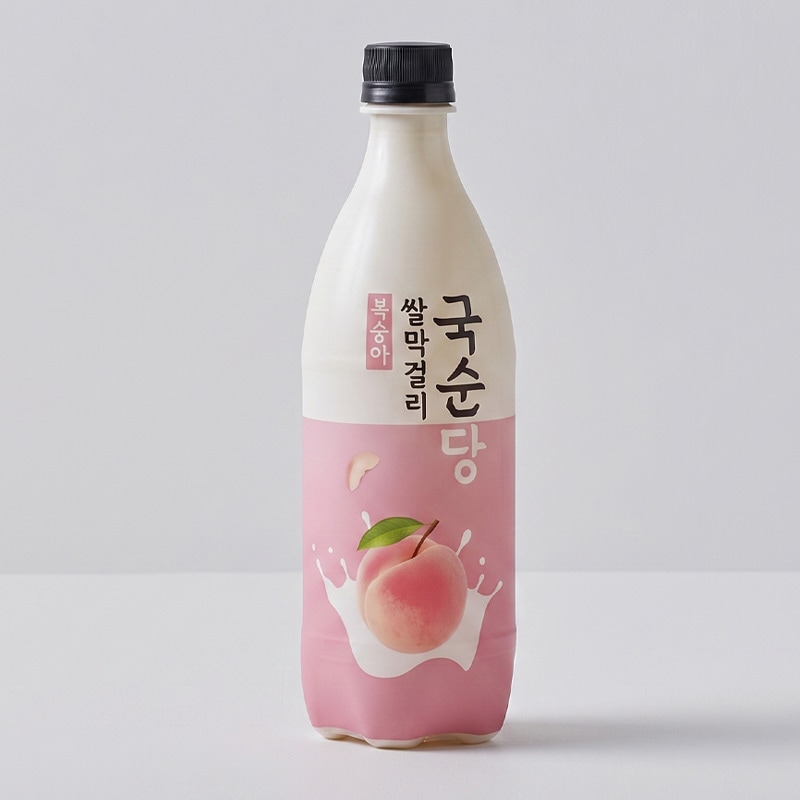[麹醇堂] 米マッコリ もも ピーチ / 750ｍl Alc.3％ 桃マッコリ 桃の果汁 乳酸菌 桃マッコリ 伝統酒 韓国お酒 グッスンダン