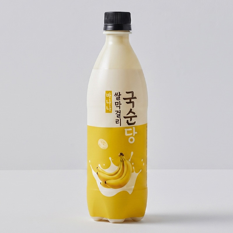 [麹醇堂] 米マッコリ バナナ味 / 750ｍl Alc.4％ マイルドで甘い バナナマッコリ 飲みやすい まっこり 伝統酒 韓国お酒 グッスンダン
