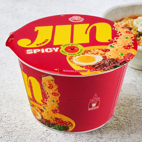 BTS JINステッカー付き[オットギ] ジンラーメン マイルド味 / BOX(40個