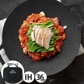 [LACENA] 鉄板 マルチグリドル IH対応 + 専用ケース付き / 36cm グリル 丸型 キャンプギア 焼肉 マルチ鉄板プレート 韓国雑貨 業務用 調理器具