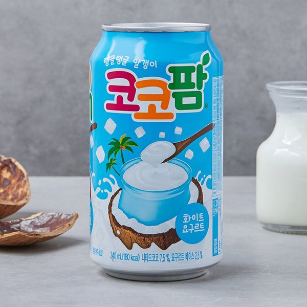 [HTB] ヘテ ココパムホワイトヨーグルト味 /340ml ナタデココ ドリンク 韓国飲料 ヨーグルトドリンク カルピス味 ナタデココ