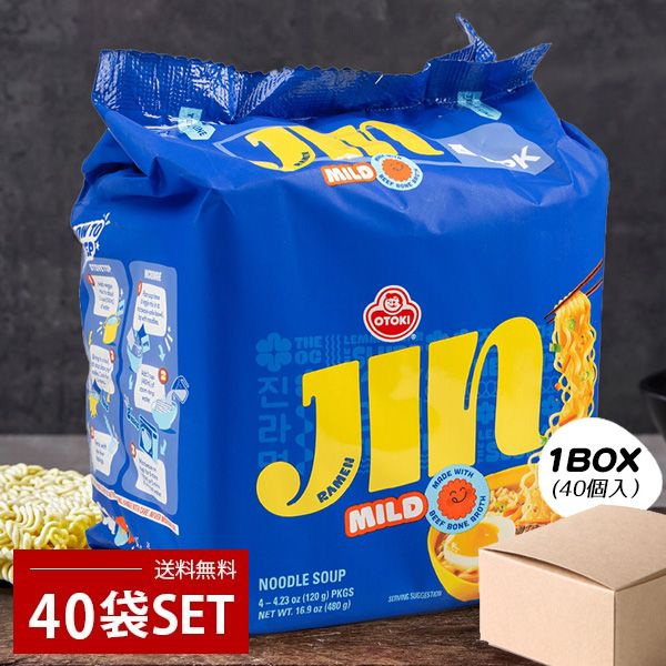 BTS JINステッカー付き[オットギ] ジンラーメン マイルド味/ 120g×5個