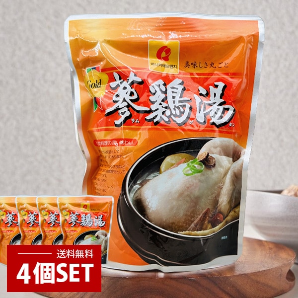 マニカ] 参鶏湯 4個セット / 800g×4袋 サムゲタン レトルト 鶏肉