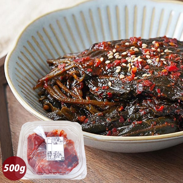 エゴマの辛口和え / 500g エゴマの葉和え エゴマの葉キムチ 韓国おかず 韓国食品 キムチ （冷凍）