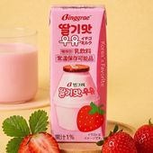 [ビングレ] イチゴ味ミルク / 200ml Binggrae イチゴ牛乳 韓国苺牛乳 イチゴウユ いちごミルク 韓国で大人気 癒し系乳飲料