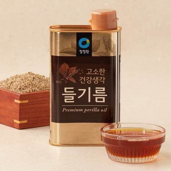 [清浄園] エゴマ油 えごま油 / 350ml 缶 オメガ3脂肪酸 韓国調味料 調味料 韓国胡麻油 韓国ごま油 胡麻油