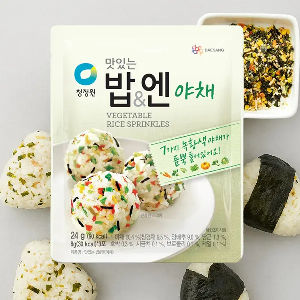 [清浄園] 野菜フレーク 韓国ふりかけ海苔 7種類の野菜 / 24g サラダ ごま塩 ご飯のお 供ふりかけ 韓国海苔 韓国食品 韓国食材