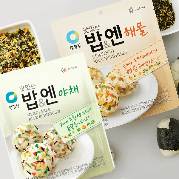 ネコポス [清浄園] 海鮮フレーク + 野菜フレーク 2袋セット / 24g×2個 韓国ふりかけ海苔 サラダ ごま塩 ご飯のお 供ふりかけ 韓国海苔 韓国食品 韓国食材