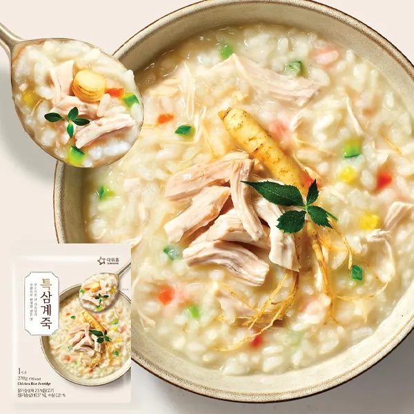 [OURHOME] 参鶏粥 270g / アウアホーム 参鶏湯 お粥 サムゲお粥 韓国粥 韓国料理 簡単韓国料理 レトルトスープ