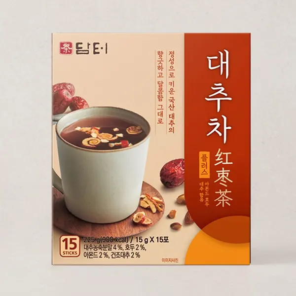 [ダムト] ナツメ茶 / 15包(ティーパック) 粉末ナツメ なつめ 棗 ナツメ茶 健康茶 韓国茶 テチュ茶 薬膳茶 韓国伝統茶