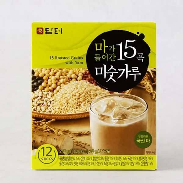 [ダムト] 15穀物はったい粉 ミスカル / 12包 粉末スティック 山芋 健康茶 韓国茶 韓国伝統茶