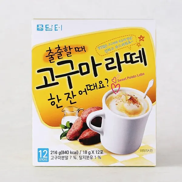 [ダムト] さつまいもラテ / 18g×12包 牛乳の味わい 韓国茶 韓国伝統茶 ダムト茶