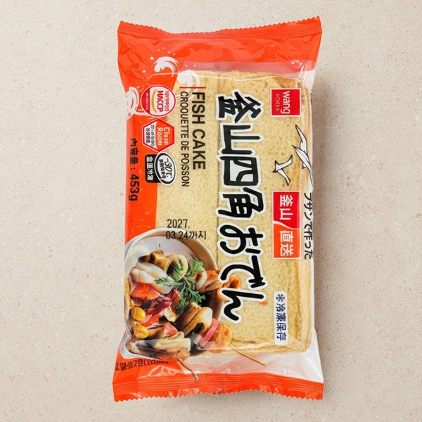 釜山四角おでん 10枚入 / 453g 韓国産 オデン トッポギ材料 さつま揚げ 四角おでん 釜山おでん (冷凍)