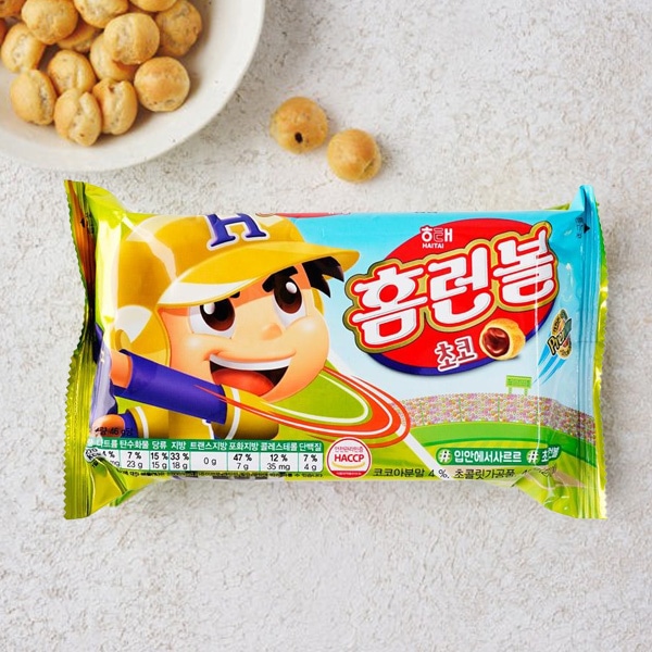 [ヘテ] ホームランボールチョコ / 46g チョコ入り チョコボール お菓子 韓国スナック 韓国お菓子