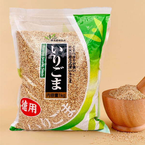 [大山] いりごま / 1kg いりごま白 ごま ゴマ 胡麻 煎りゴマ 炒りごま 韓国食品 ヘルシー 韓国の穀物 業務用