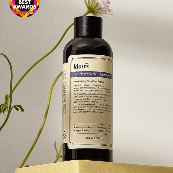 [Klairs クレアス] サプルプレパレーションフェイシャルトナー / 180ml 韓国コスメ 化粧水 スキンケア 拭き取り 肌キメ なめらか美肌 モイストケア しっとり 保湿 バランシング ウォーター