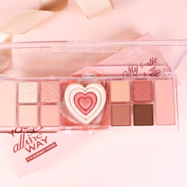 [PERIPERA] ペリペラ オールテイクムードライクパレット #02 ピーチヘブン / 万能マルチパレット palette パレット グリッター チーク ハイライト インスタ映え #ネコポス