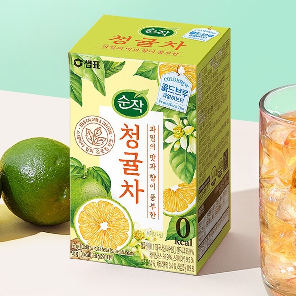 韓国系 大量 卸売 センピョ] グリーンマンダリンティー ティーバック / 1.8gx20包入