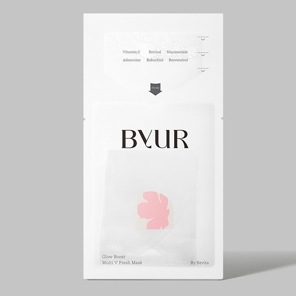 [BYUR] グローブースト マルチV フレッシュマスク / 1枚 シートマスク 水分たっぷり フェイスパック ハリ ツヤ ビタミンマスク