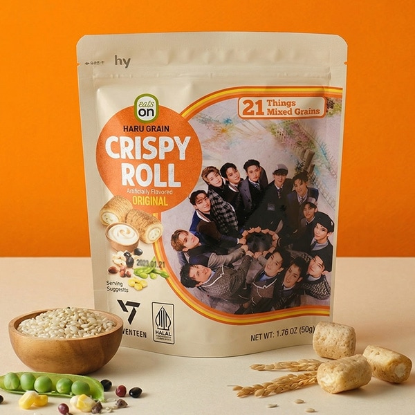 [HY] クリスピーロール オリジナル味 / 50g SEVENTEEN パッケージ セブンティーン Halal ひとくち スナック ロール チーズ味 韓国お菓子 韓国食品 