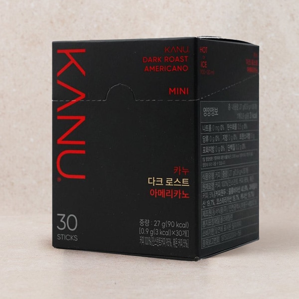 [東西] マキシム ミニ ダークロースト アメリカーノ / 27g (0.9g×30包) Maxim KANU ダークロスト 濃厚なチョコレートの風味 韓国コーヒー 微糖 お茶