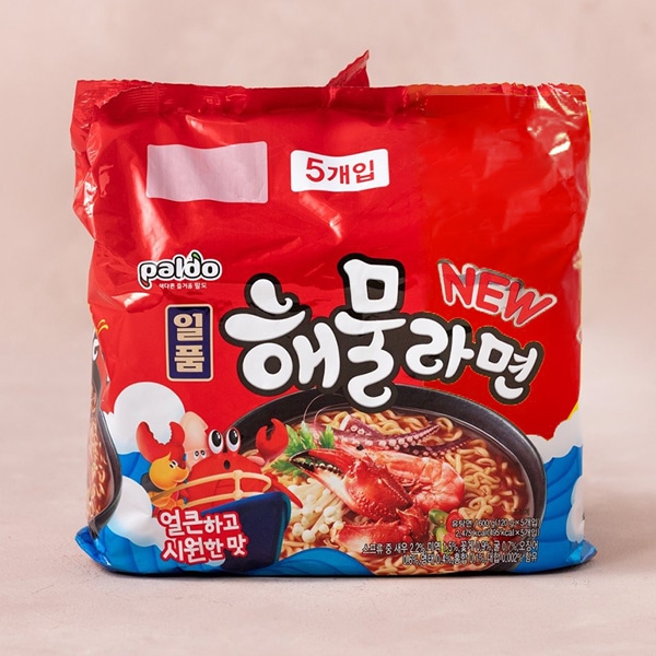 [Paldo] パルド 一品海鮮ラーメン / 120g×5個入りパック さっぱりで風味 辛口 パルド ヘムルラーメン 韓国ラーメン インスタントラーメン