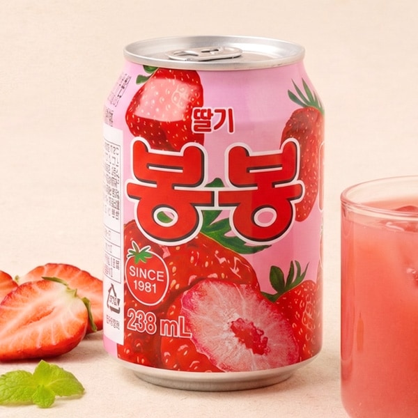 [ヘテ] 苺 イチゴ ボンボンジュース 果肉入り / 238ml つぶつぶ いちご飲料 イチゴシューズ bongbong 果肉入りのロングセラー清涼飲料水