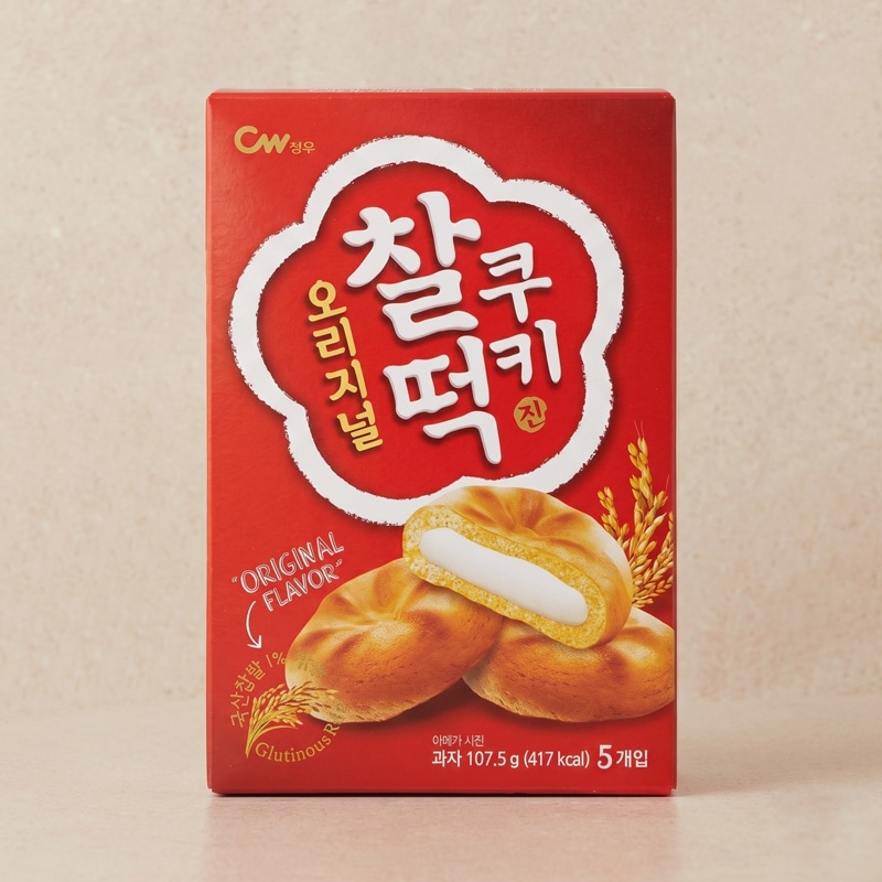 [CW] 餅クッキー オリジナル / 107.5g(5個入) しっとりしたクッキー ロングセラー もちクッキー バター風味クッキー 餅入り 韓国お菓子
