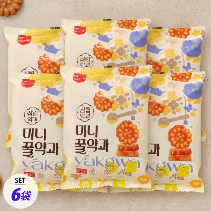 韓国BL スミルナ＆カプリ　全種12枚セット SAMLIP] サムリップ はちみつミニヤッカ 6袋セット / 140g×6個 薬菓