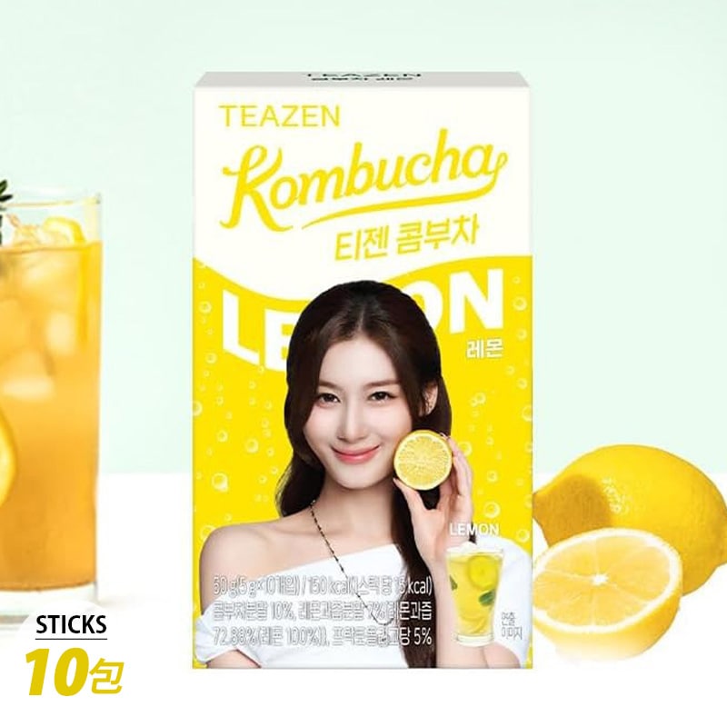 [TEAZEN] ティーゼン コンブチャ レモン味 / 50(5g×10包) 健康茶 KOMBUCHA 正規品 ダイエット 酵素ドリンク 韓国お茶
